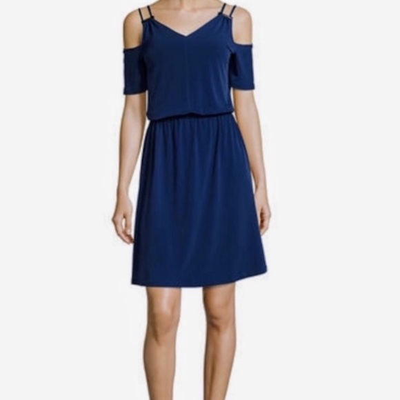 MICHAEL Michael Kors Dresses & Skirts - MICHAEL Michael Kors Blue Cold Shoulder Dress Lg